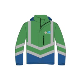 Designed men's straight-sleeved long-sleeved open chest windbreaker Customized green contrasting blue windbreaker jacket Front and rear reflective strip design 100% NYLON silk screen logo Engineering Uniform Center Canvest-Baohua Joint Venture D423 Designed men's straight-sleeved long-sleeved open chest windbreaker Customized green contrasting blue windbreaker jacket Front and rear reflective strip design 100% NYLON silk screen logo Engineering Uniform Center Canvest-Baohua Joint Venture D423